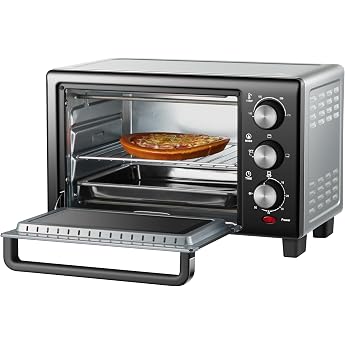 Mini Oven 15 Litres Pizza Oven Mini Oven 60 Minute Timer 100&deg;-230&deg;C 1200 Watt Oven Crumb Tray Mini Oven Camping Oven Small Ov