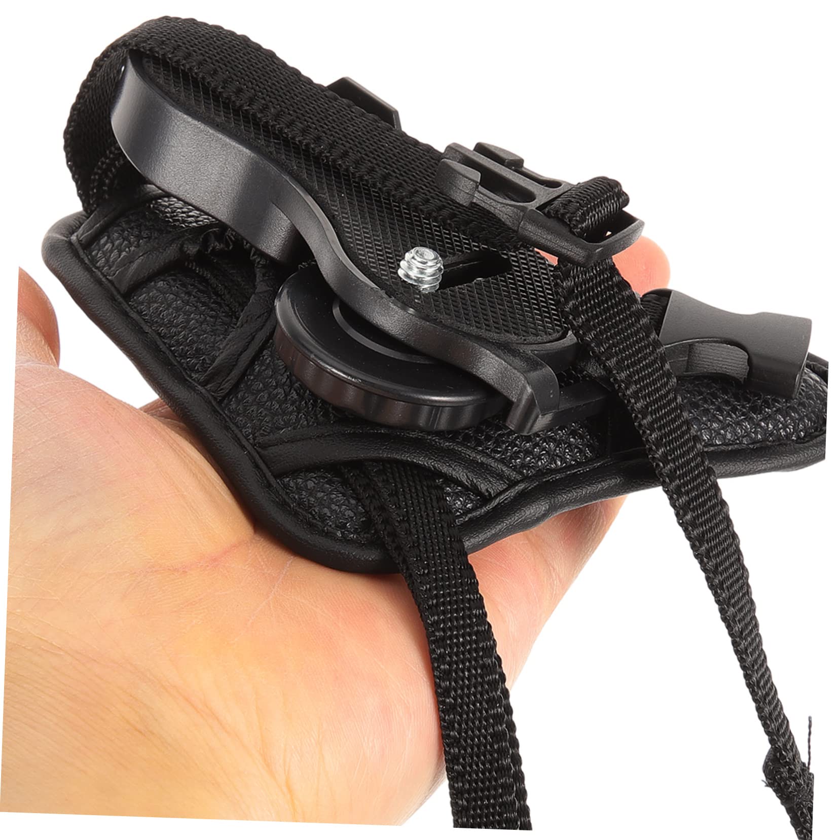 Gadpiparty Cinturino Da Polso Per Fotocamera Cordino Pinza a Mano Nancio Di Polso Cinghie Da Polso Rafforzamento Della Presa Della Mano Impugnature Accessori Pelle Sintetica Black