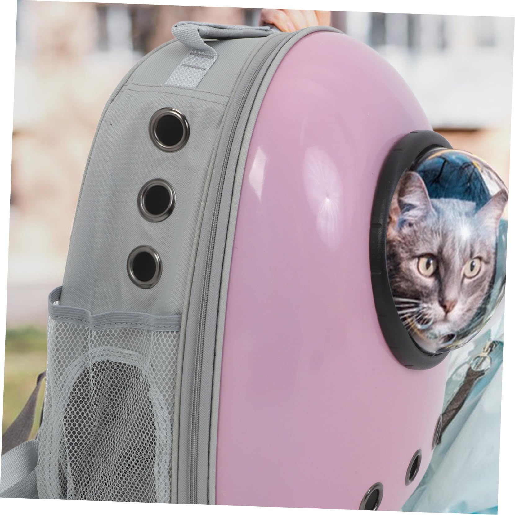 Katzenrucksack mit Fenster, Leichter Haustier Rucksack aus Oxford PC
