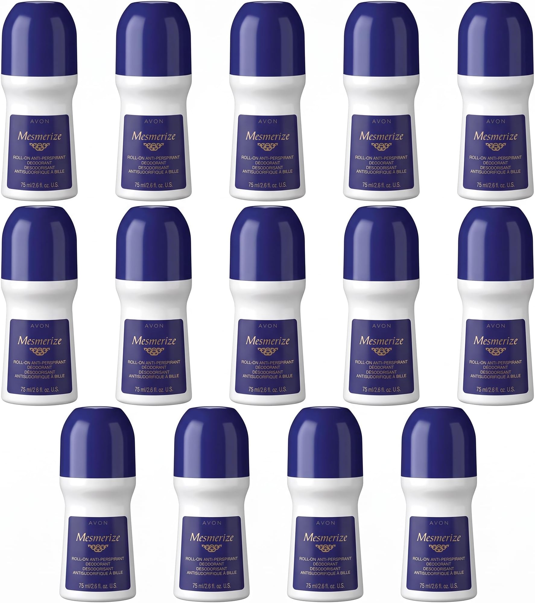 AVON Mesmerize Roll-On Antiperspirant Deodorant - 2.6 oz - 14 pack