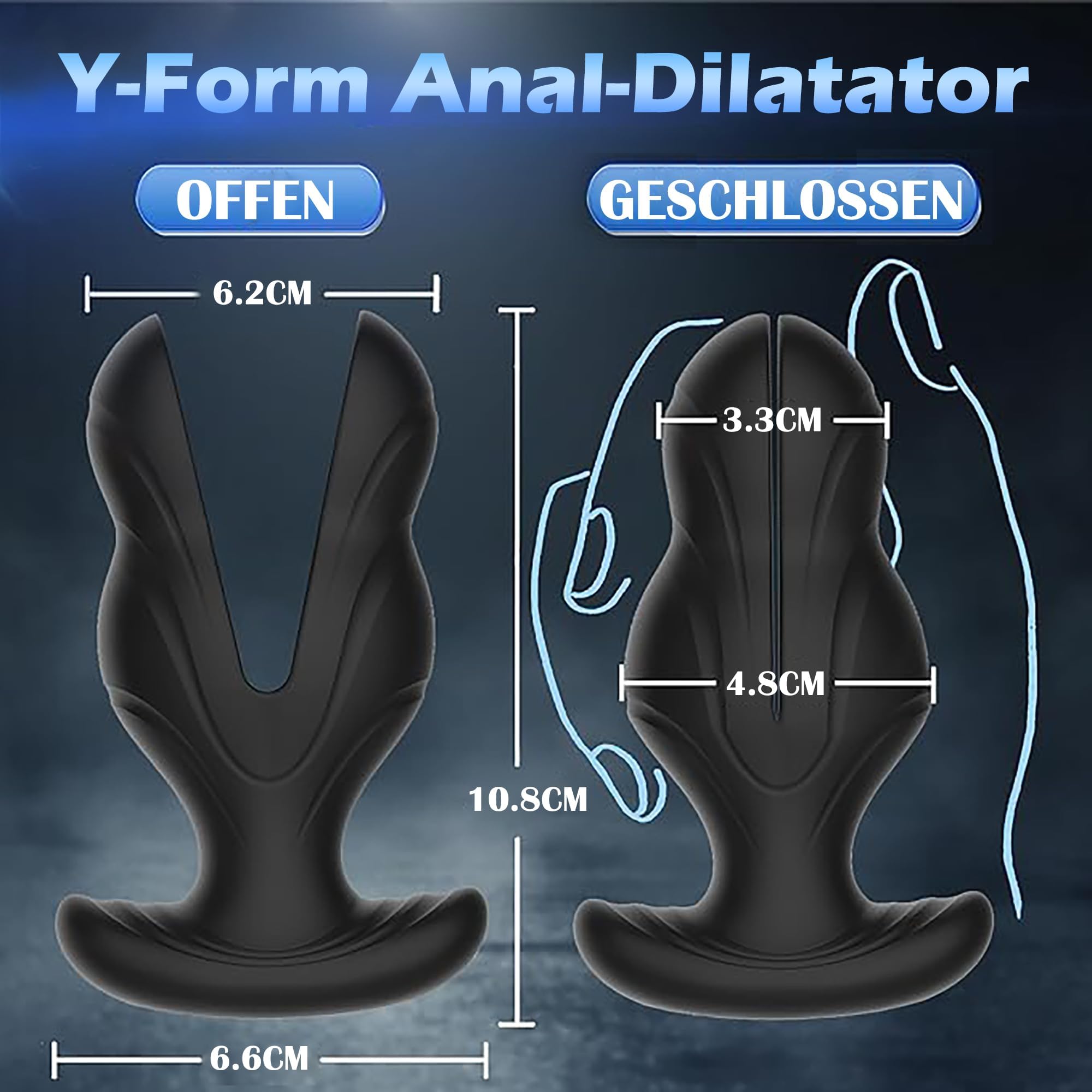 Leyuto Vibrador anal para hombre electroestimulación, tapón anal para mujeres, estimulador de próstata con 8 modos de vibración y 8 modos de descarga eléctrica, vibrador anal Buttplug Sexo Juguetes