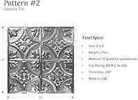 Vista 6 de Cielo raso de hojalata con patrón #2 (5 unidades).