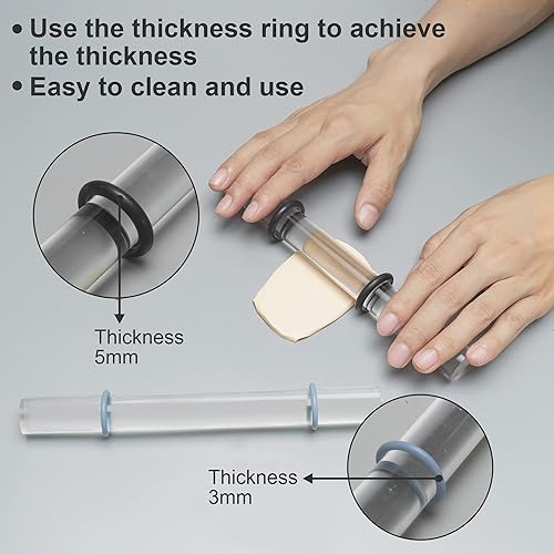 Miniatura 10 de Juego de herramientas para esculpir arcilla polimérica, juego de herramientas de punteado de rodillo de arcilla de modelado de aire seco, cortadores