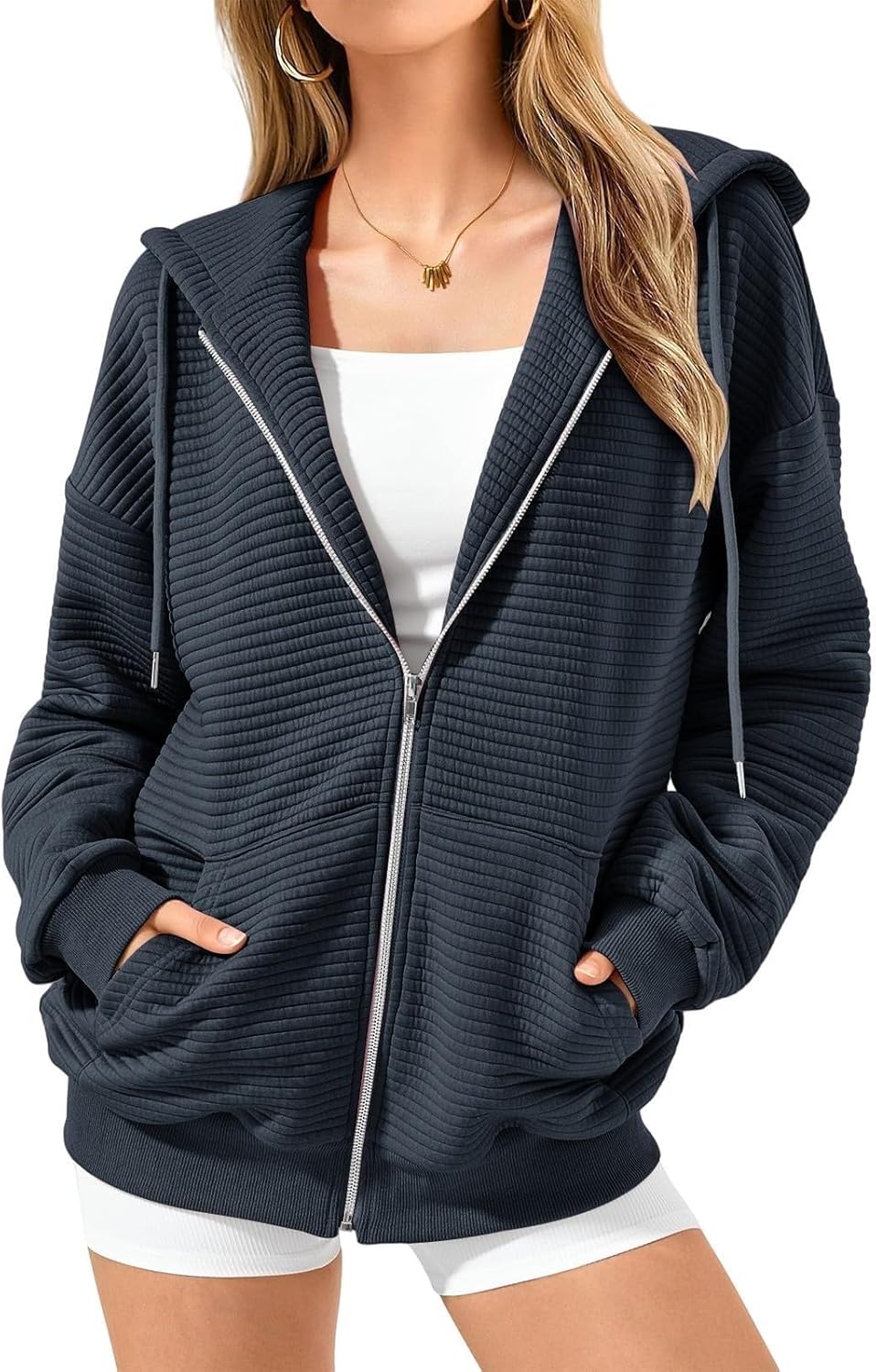 2025ジップアップパーカー レディース 長袖 スウェットシャツ 秋服 オーバーサイズパーカー カジュアル ファッション ジャケット