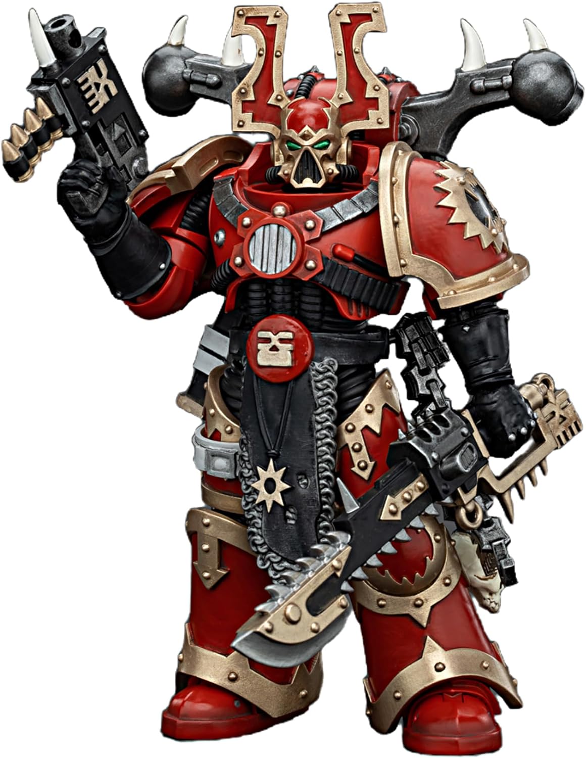JOYTOY Warhammer 40k 1/18 Action Figure World Eaters Lord Invocatus Collectible Gifts,Toys for Kids 15+ and Adults