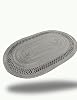 Natural Jute and Cotton Door Front Mat – With Anti-Slip Base, Decorative and Durable, For Indoor and Outdoor Use, Suitable for Bathroom, Balcony, Terrace and Pet Areas Grey, 50 70