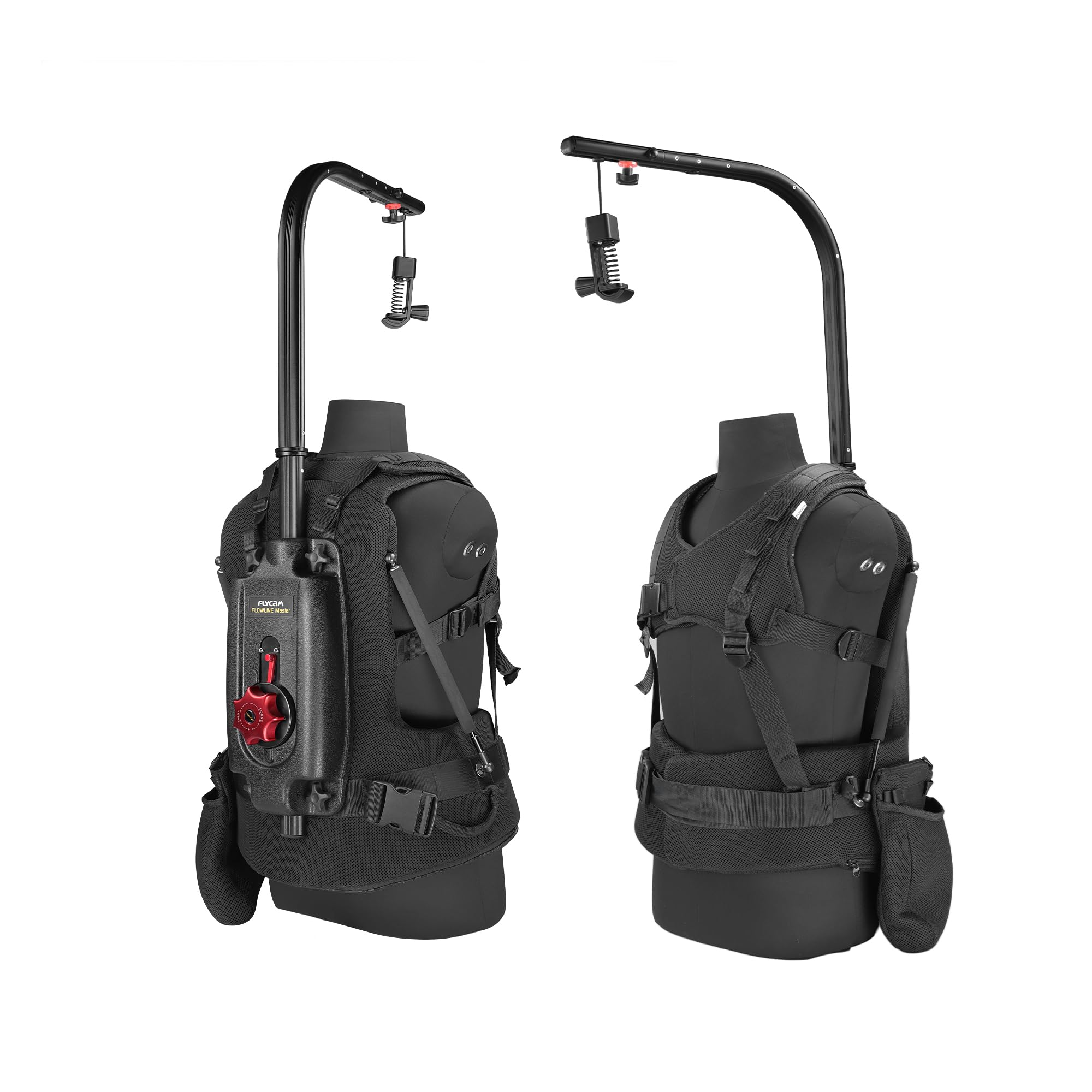 FLYCAM Flowline Master Pro Femme S/M/L, Gilet Support, 4-12 kg, 180° | Conçu pour la morphologie féminine, buste 86-102 cm et taille 66-81 cm ; hauteur 100 cm, replié à 60 cm.