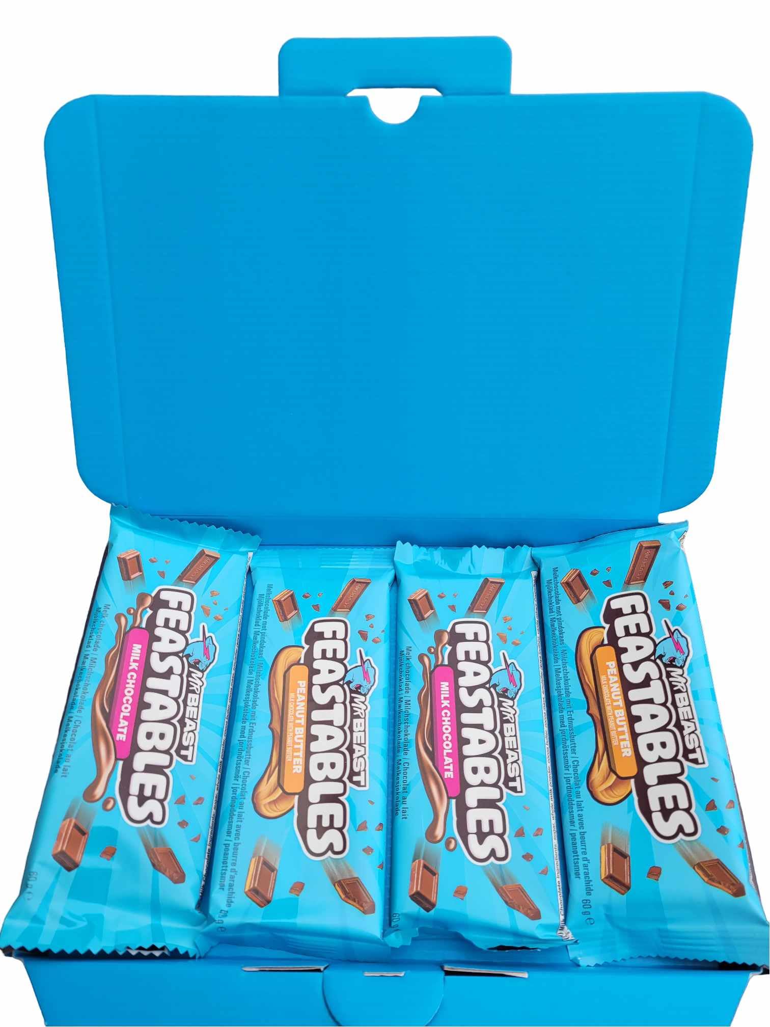Beast Chocolate Bar Hamper Gift Box | 4 bars | 2x Milk, 2 x Peanut Butter | BY INTERGALACTIC SWEETS