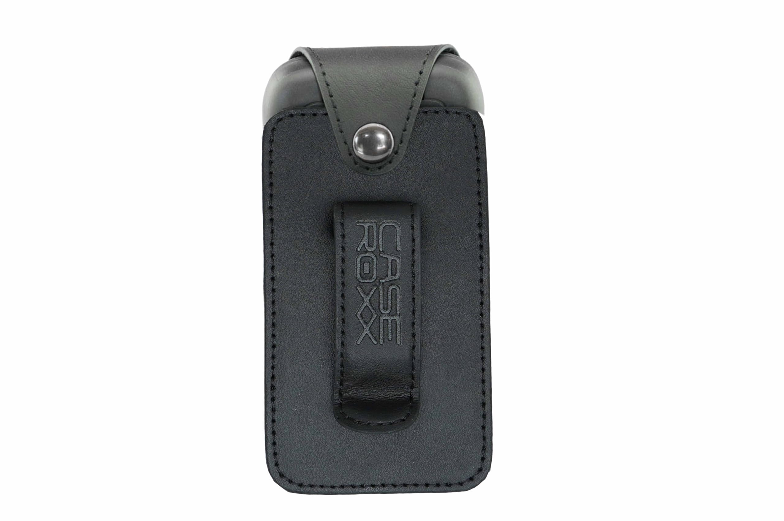 caseroxx Skórzane etui z klipsem do paska kompatybilne z Nokia 2660 Flip wykonane z prawdziwej skóry, etui z klipsem na pasek i okienkiem w kolorze czarnym