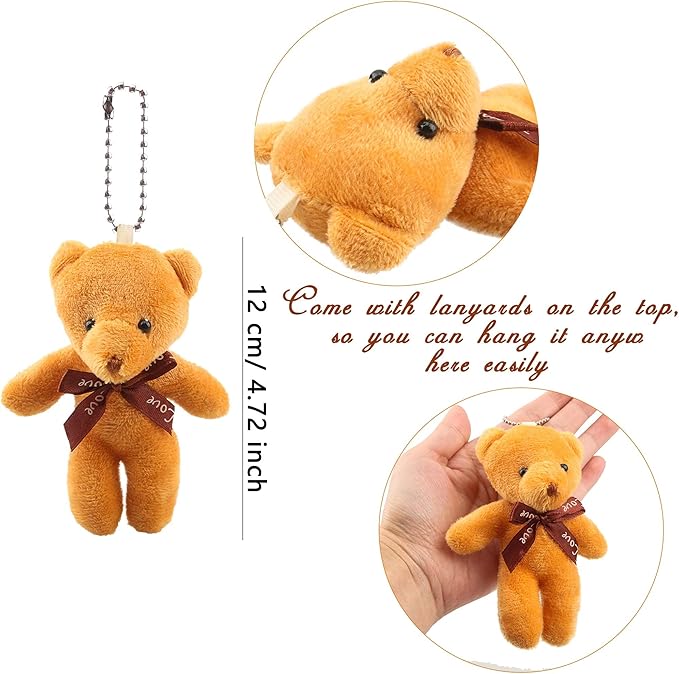 72 Peluches Oso Mini 12 cm 18 Colores Manualidades Fiestas miniatura 3