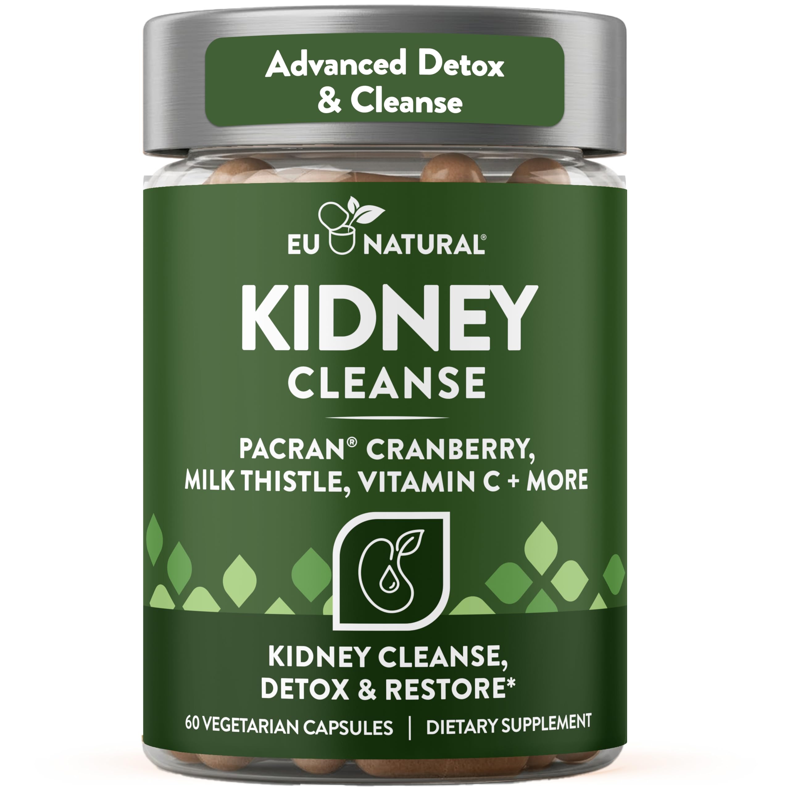 Eu Natural Kidney Cleanse Detox Support Supplement, 60 Capsules