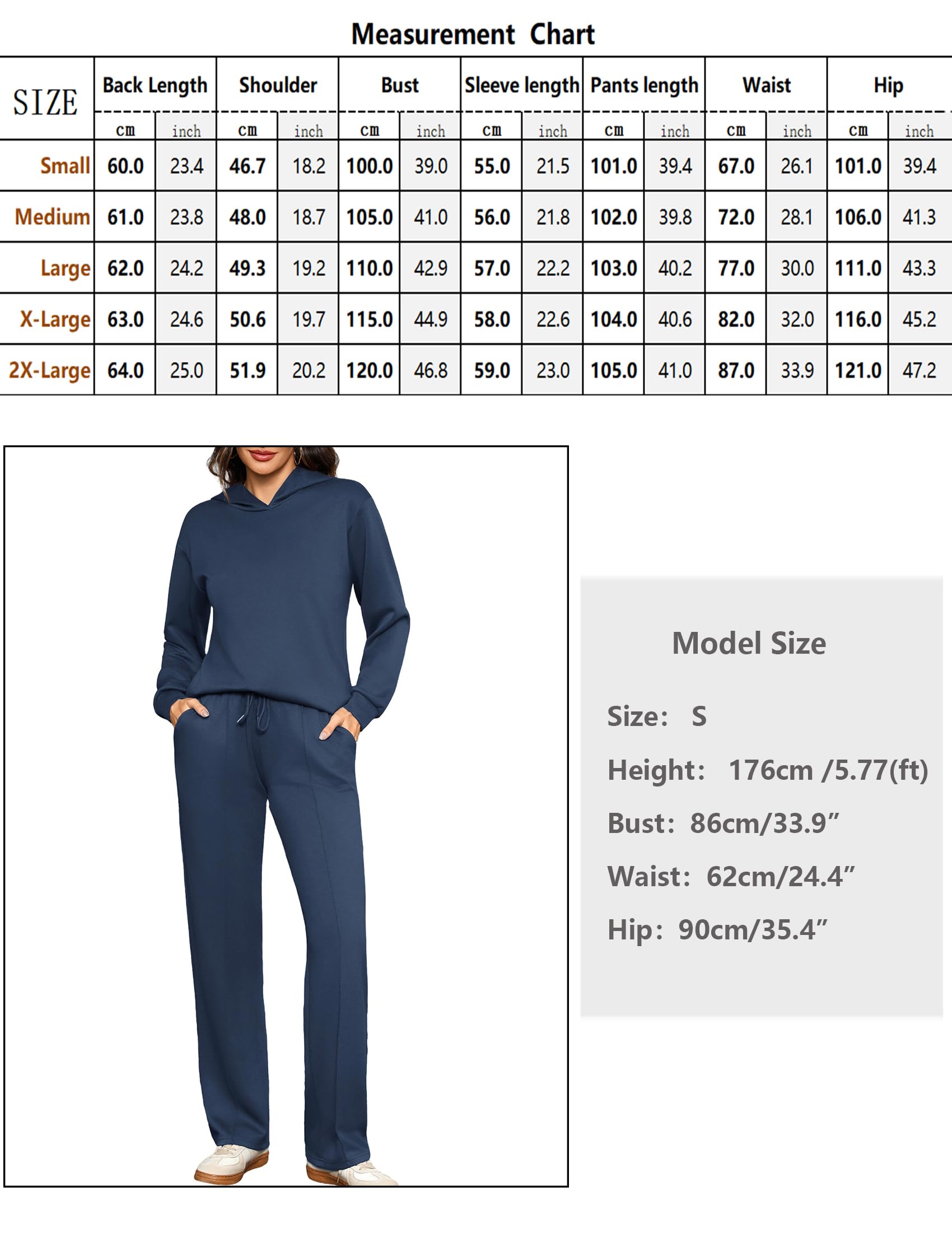 Totatuit Ensemble Jogging Femme Survêtement Chic et Confortable – Tenue de Sport et Détente avec Sweat à Capuche et Pantalon Large