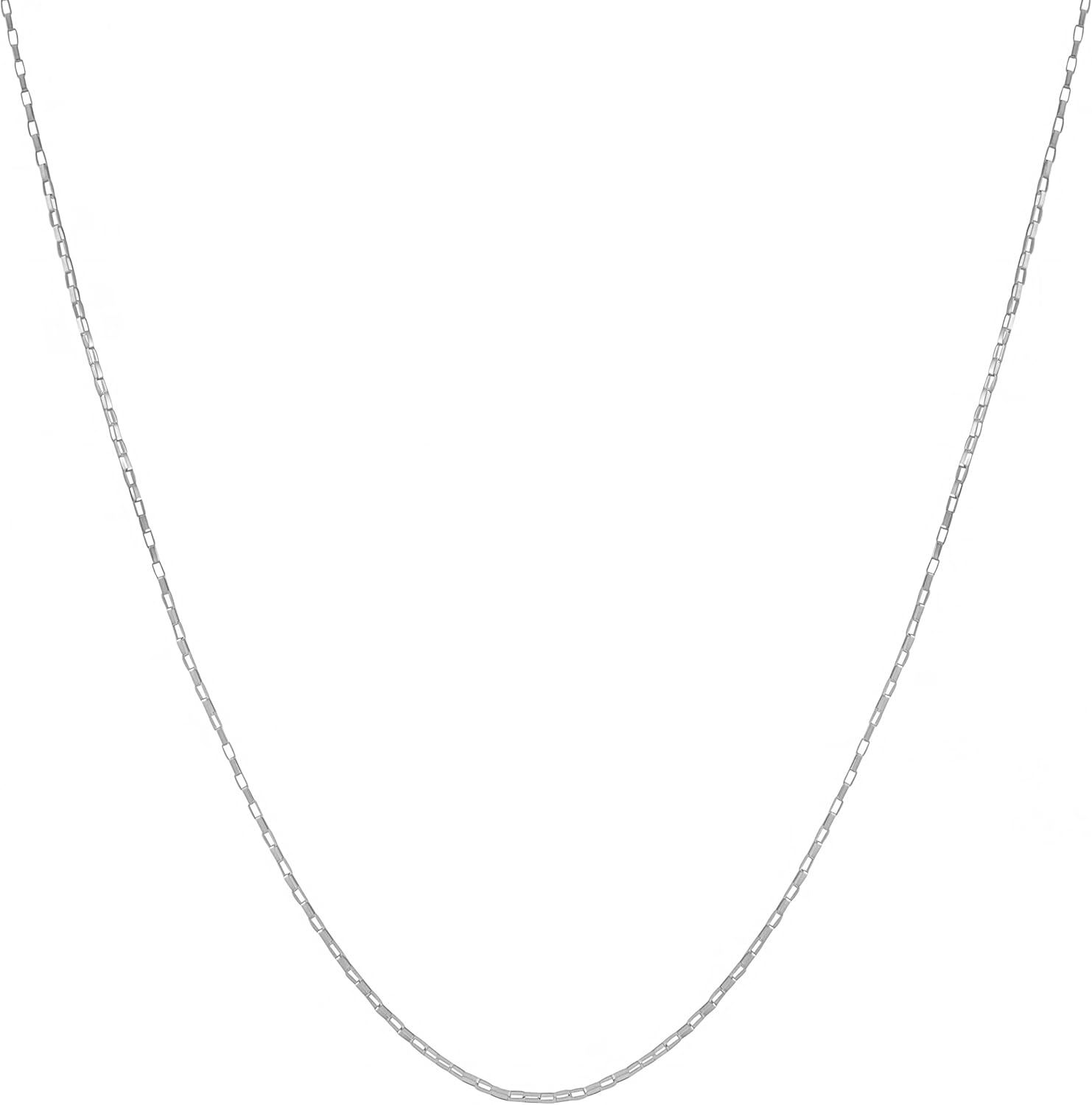 Kooljewelry Womens Long Box Chain - 14k Gold Chain Necklace for Pendants