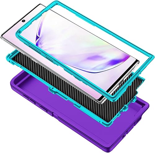 Miniatura 41 de Funda para Galaxy Note 10 Plus, a prueba de golpes, a prueba de caídas, a prueba de polvo, protección de cuerpo completo de 3 capas, funda rígida