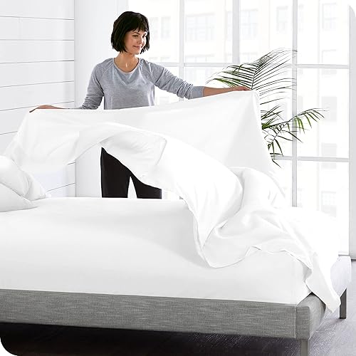 Miniatura 2 de Bare Home Sábana encimera extralarga, sábana superior ultrasuave de 1800 hilos, lujo de hotel, doble cepillado, fácil cuidado, solo 2 sábanas