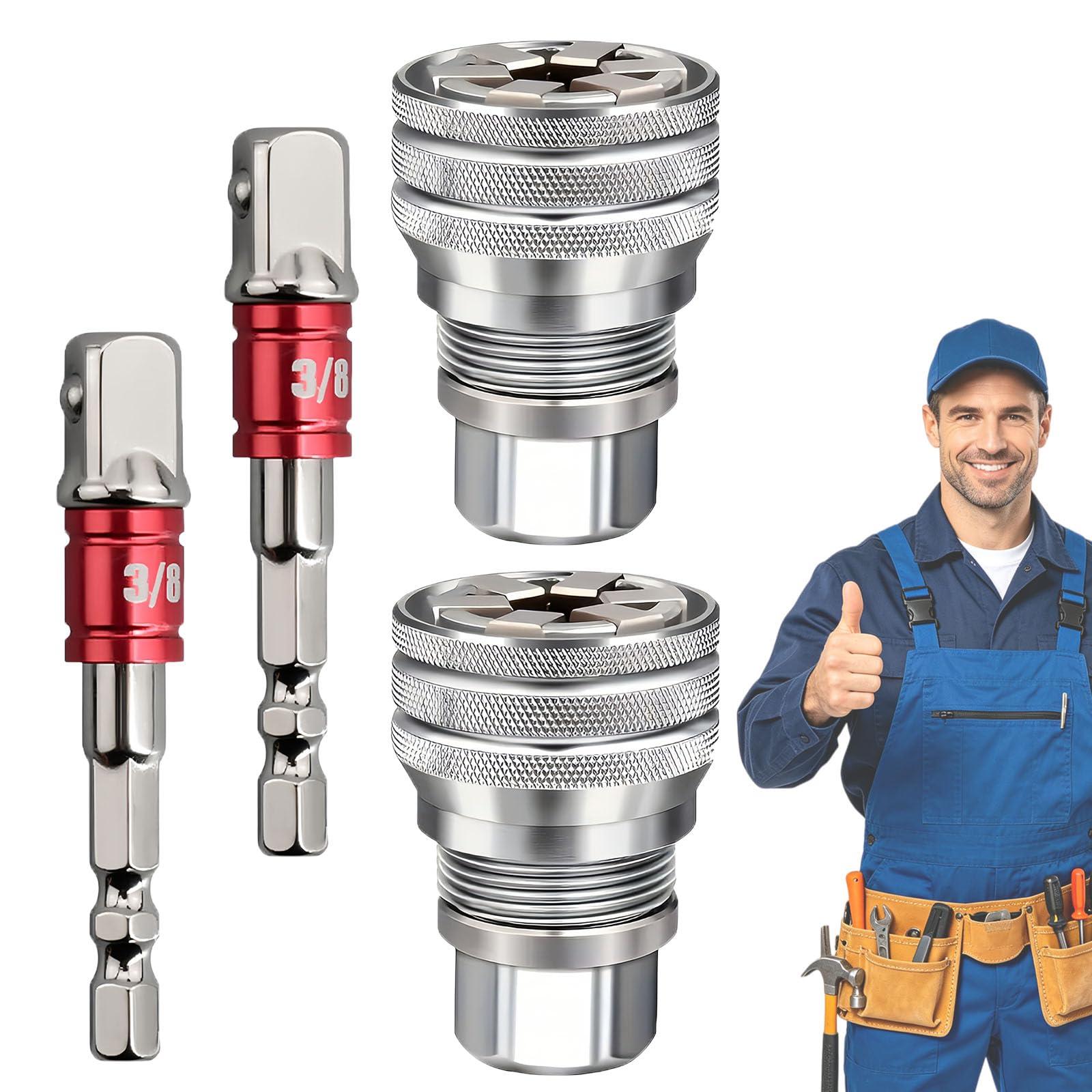 Tencipeda Multi-Function Universal Socket Wrench, Adjustable Socket Tool for DIY Home Repair & Automotive Maintenance (2pcs)