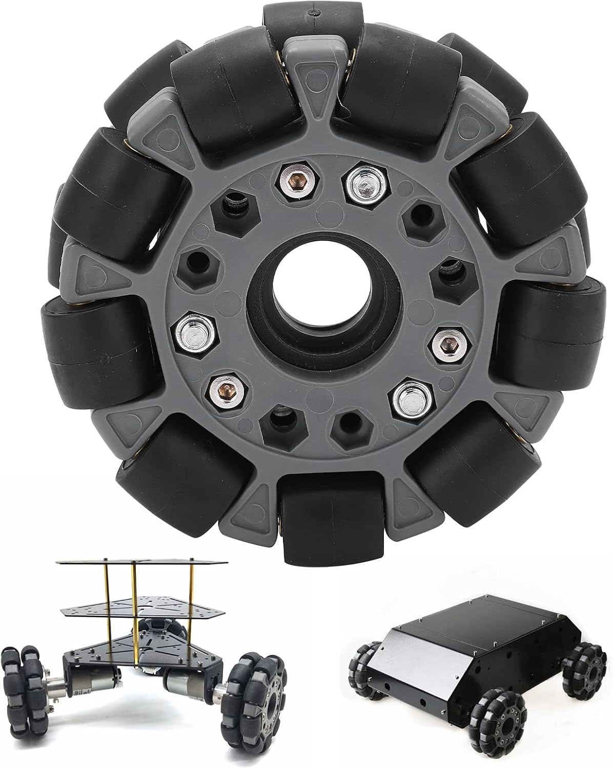Omni Wheel for Robot, Loading 20KG Directional 360° Rotation Plastic Omni Wheel for Robotic Kit 14049