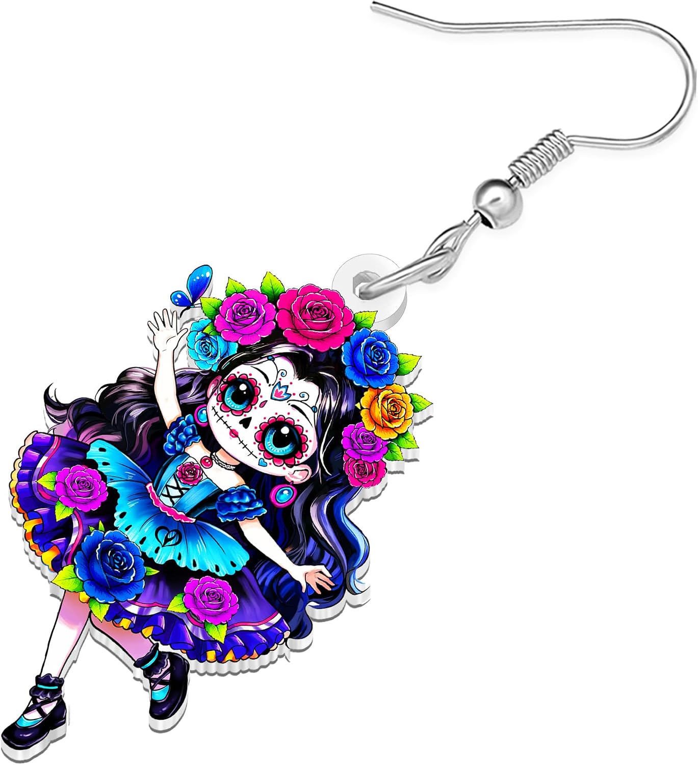 Halloween Day of the Dead Creepy Doll Earrings image 4