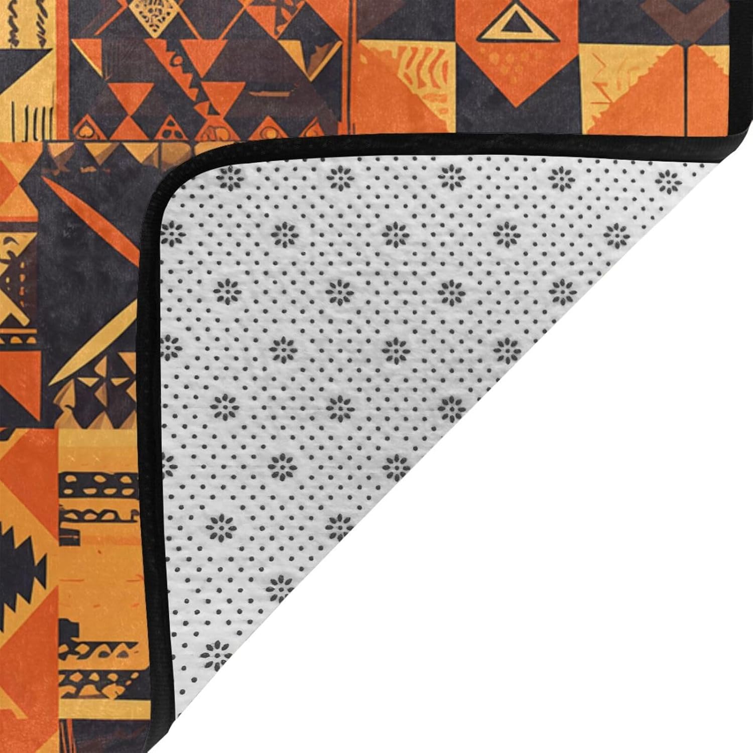 African Style Patchwork Printed Anti-Slip Floor mat Carpet Rug 72"x48" for Living Room Office Coffee Table Bed Balcony