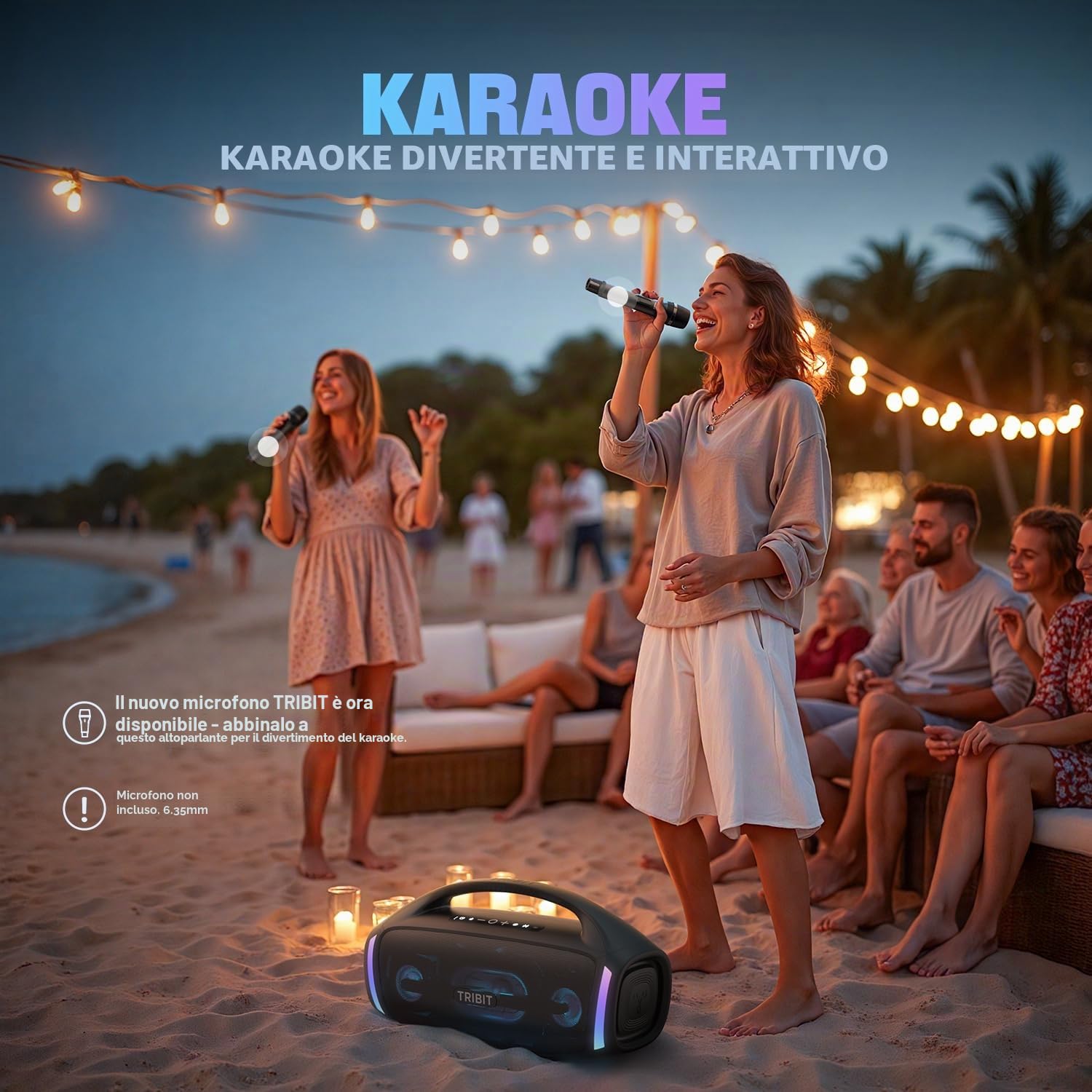 Tribit StormBox Blast 2 Cassa Bluetooth Potente, 200 W, subwoofer | XBass, 30 ore, IP67 impermeabile, Bluetooth 5.4, EQ personalizzato, luci LED, accoppiamento TWS, feste, outdoor, spiaggia