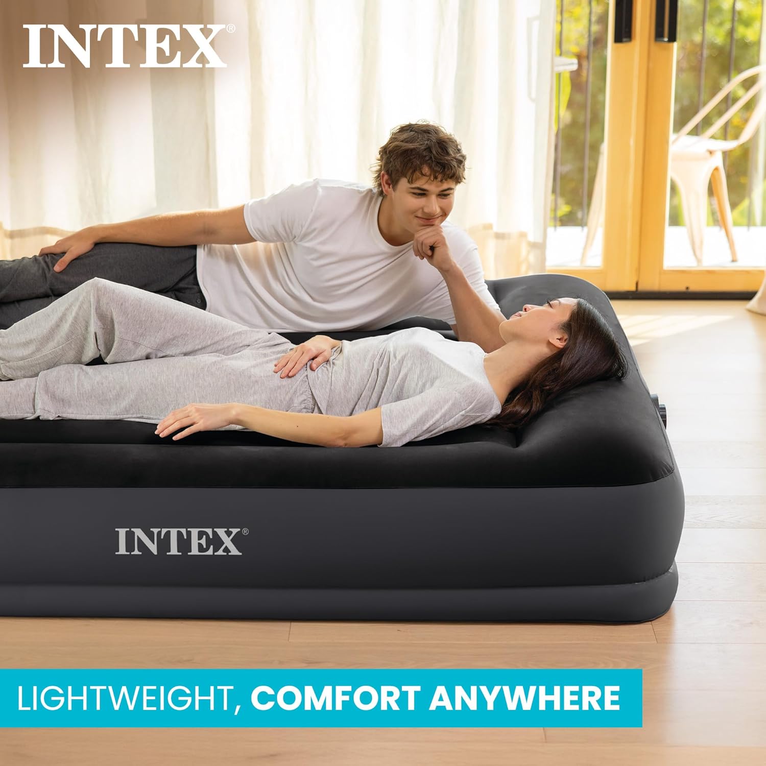 INTEX Dura-Beam Standard Pillow Rest Air Mattress: Fiber-Tech