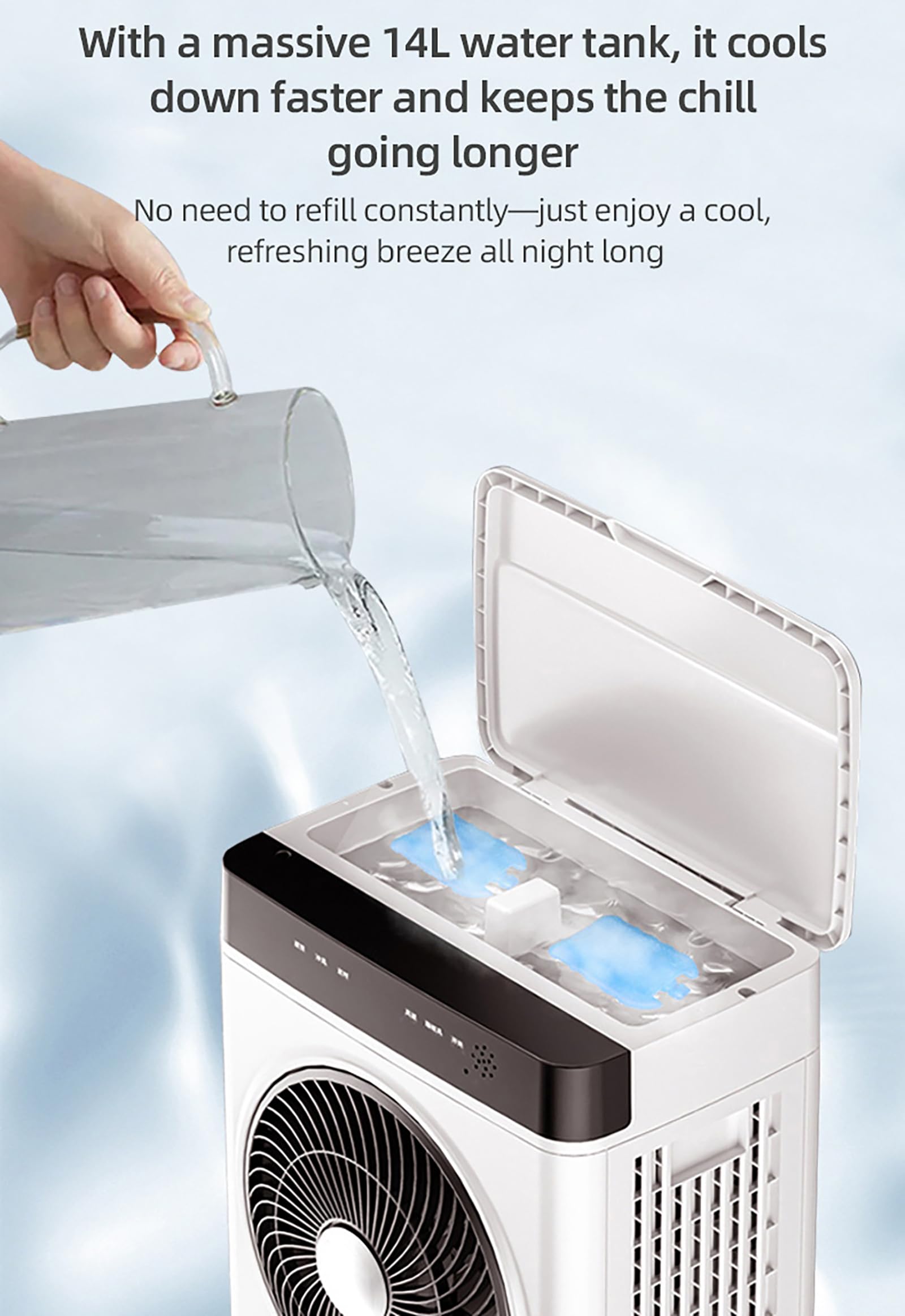 Enfriadores/Acondicionadores De Aire Evaporativos con Control Remoto Square Three Fans