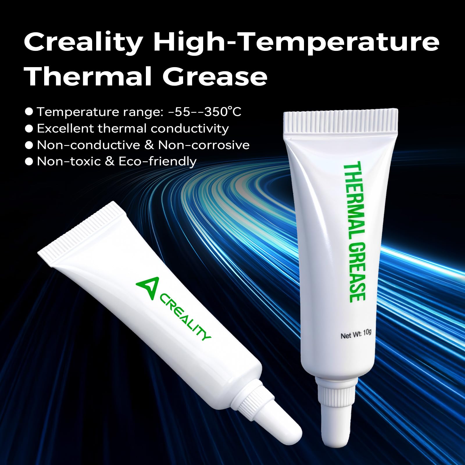 Creality Pasta termoprzewodząca dla zestawu dysz do drukarki 3D Wysoka przewodność cieplna Upgrade 350 ℃ odporne tłuszcze dla Ender 3 V4/K1/K1C/K1 Max/K2 Plus/Ender 3 V3/V3 SE/V3 KE/Ender 5 Niezbędny