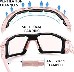 UKNOW Safety Verres - Objectifs antibrouillard - Joint en mousse amovible - ANSI Z87.1 Vêtements protecteurs - Résistant à l'impact