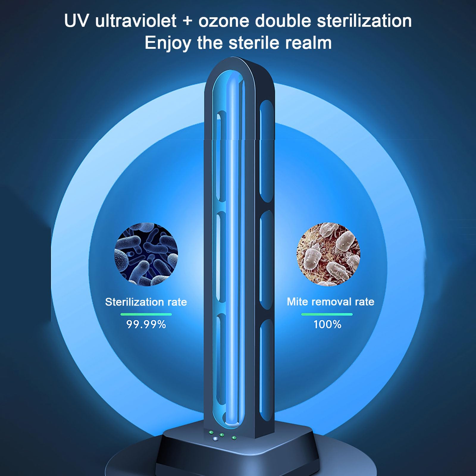 Esterilizador de desinfección con temporizador de control remoto germicida UVC, mata el moho, los ácaros del polvo, las bacterias y los virus - Luz UV de 39 W 220 V