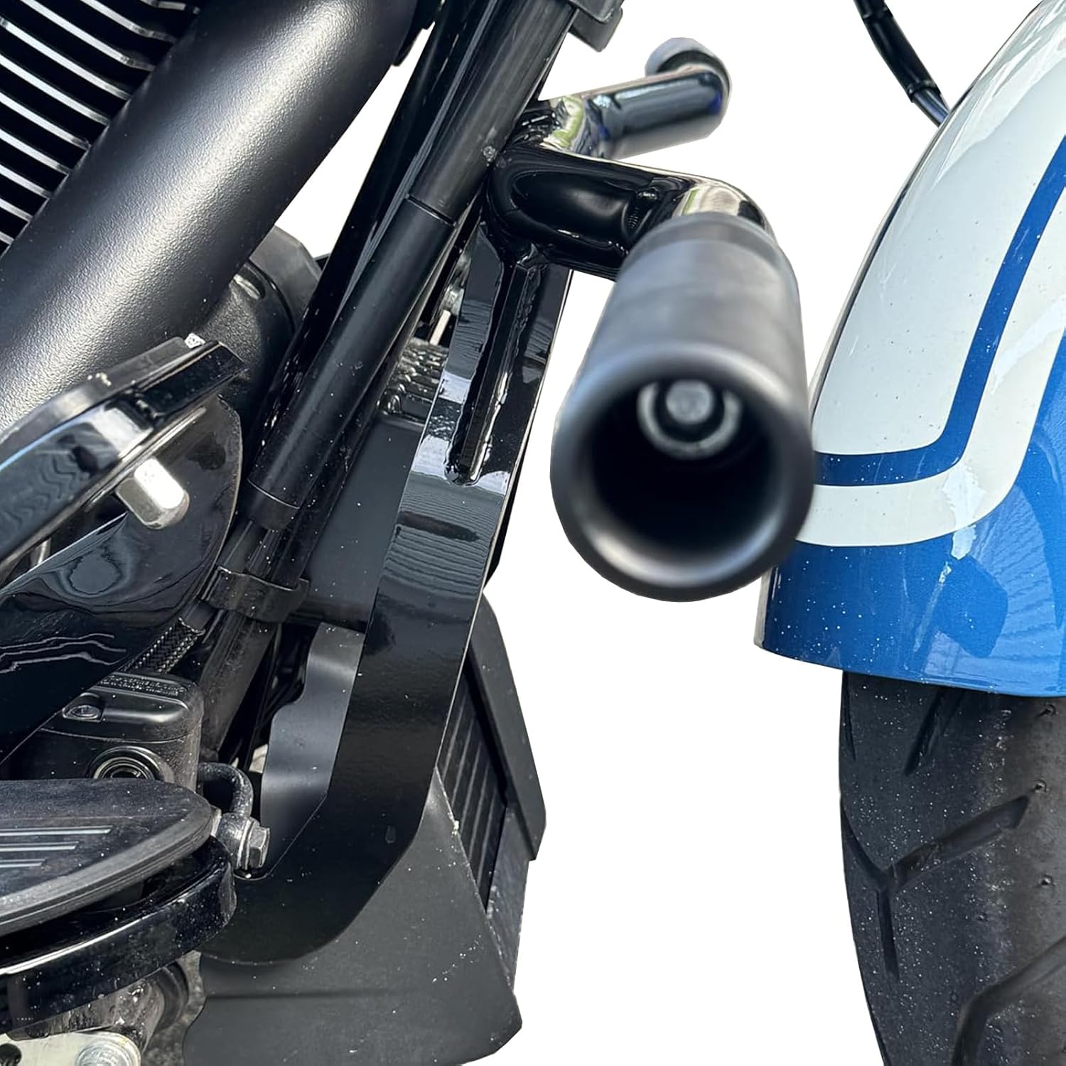 Engine Guard Crash Bar for 14-25 Harley Davidson Touring Street Glide Road Glide Road King Electra Glide Ultra Limited Flat Out Bar Black 2014-2025