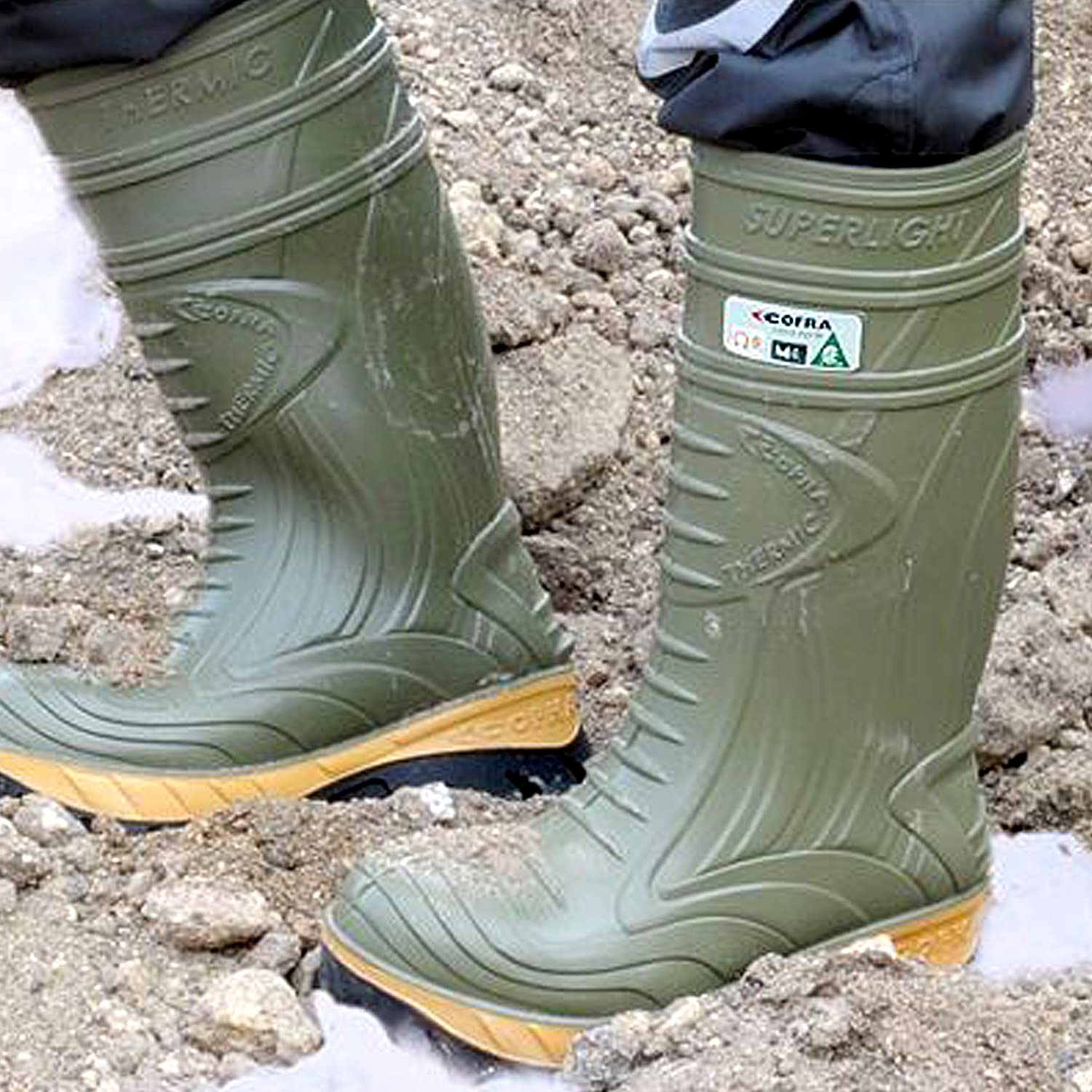 COFRA Men's Rain Fire and Safety Boot, Green, 7.5