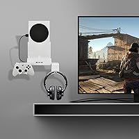Vista 3 de Wall Mount Cooling Fan for Xbox Series S with 2 Fan and 3 USB Port Xbox Series S Wall Mount Kit with Controller Holder & Headphone Hanger Wall Mount
