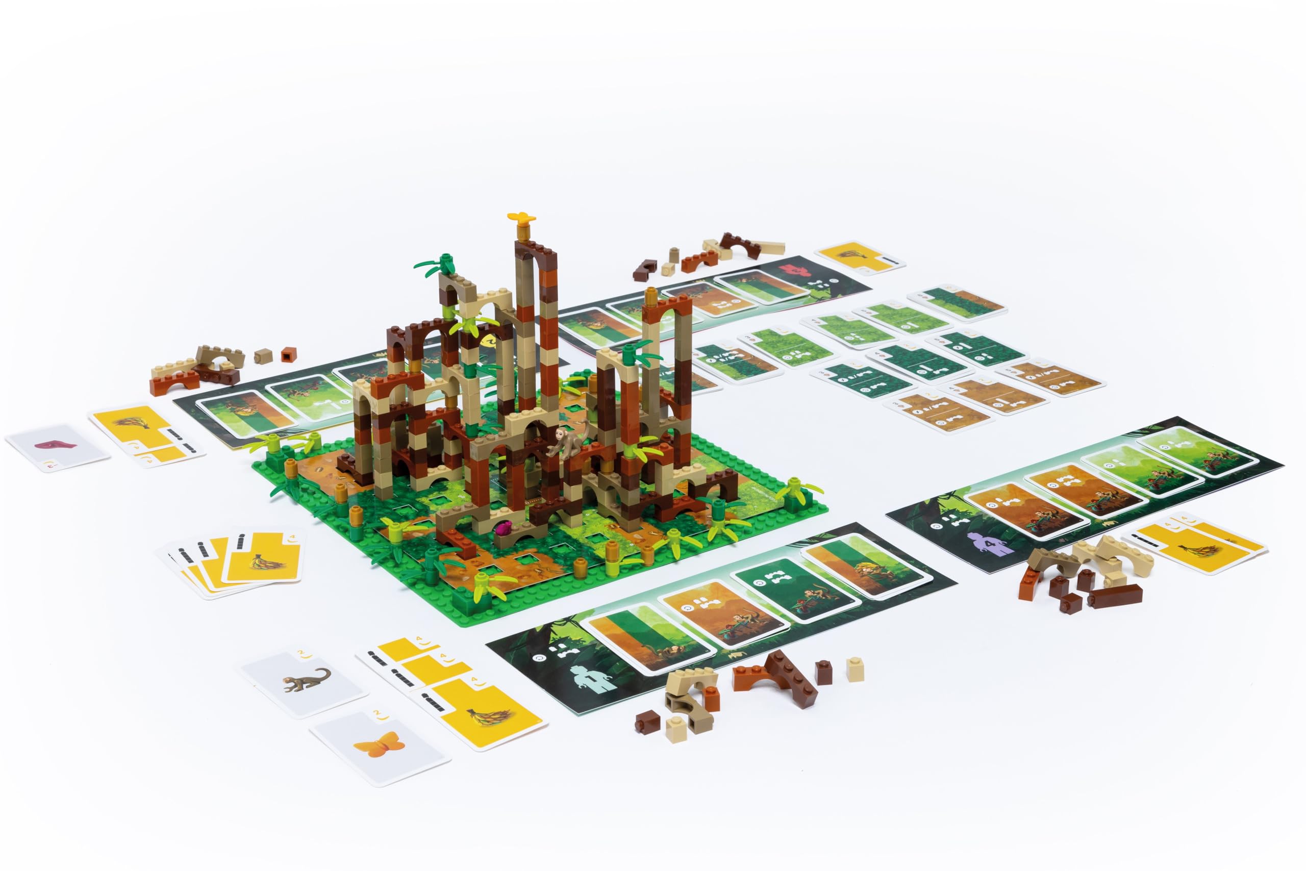 Asmodees Monkey Palace: Un Juego de Mesa de Lego, Juego Divertido | Construye Tu Camino hacia La Victoria Pieza A Pieza, para Familias, Niños y Adultos, Edad 10+, 2-4 Jugadores, 45 Min