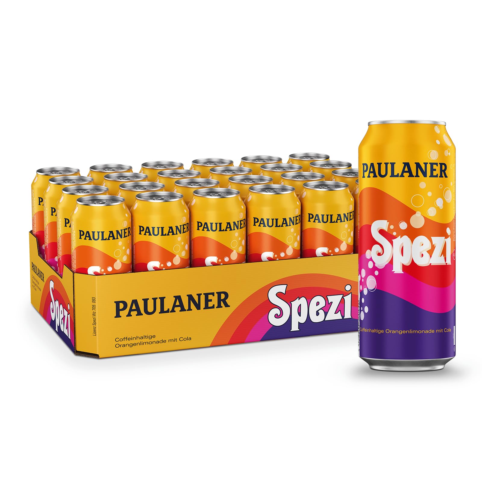 Paulaner Spezi • Erfrischungsgetränk mit Cola & Orange • EINWEG (24x0,5l)