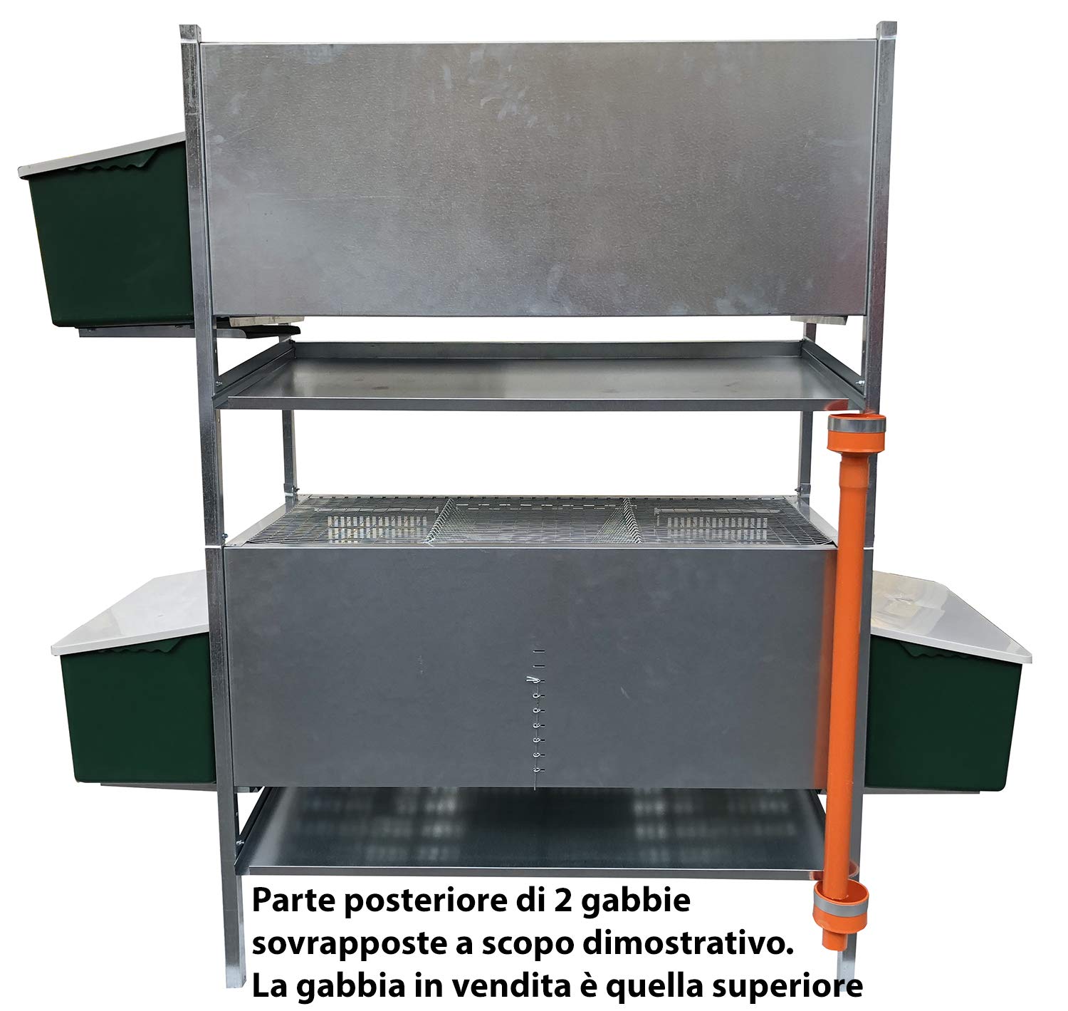Montidistribuzione Gabbia Conigli Fattrici Tosca 1 Tipo Pesante. Conigliera ad 1 Scomparto Sovrapponibile. Cm 135 x 50 x H 80. Il Nido Esterno Si può Rimuovere. in Omaggio Forbici e Guanti