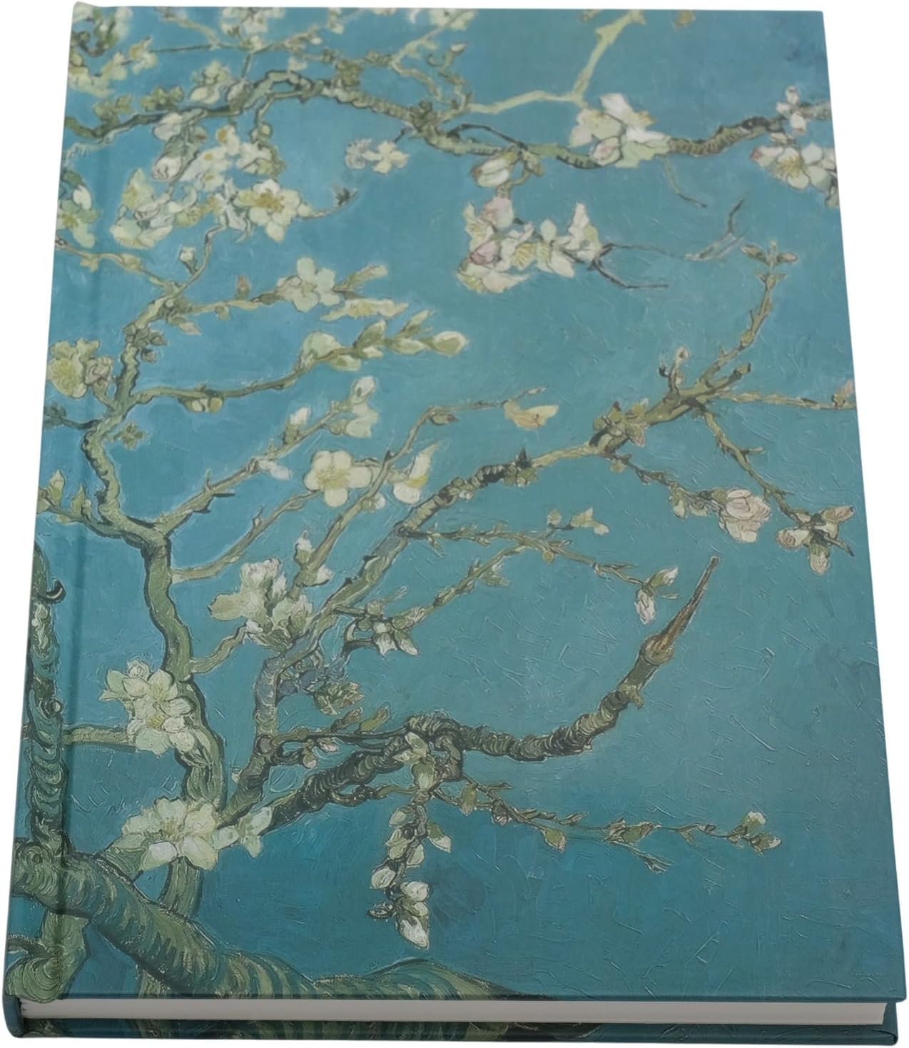 Store2508 Hardbound Diary, Van Gogh Art Blank Notebooks, A5 (6 x 8) Blank Page Notebook, Hardcover Sketchbook Journal Unlined, 120gsm Thick Paper, 80 Sheets/160 Pages Per Book (Almond Blossom)