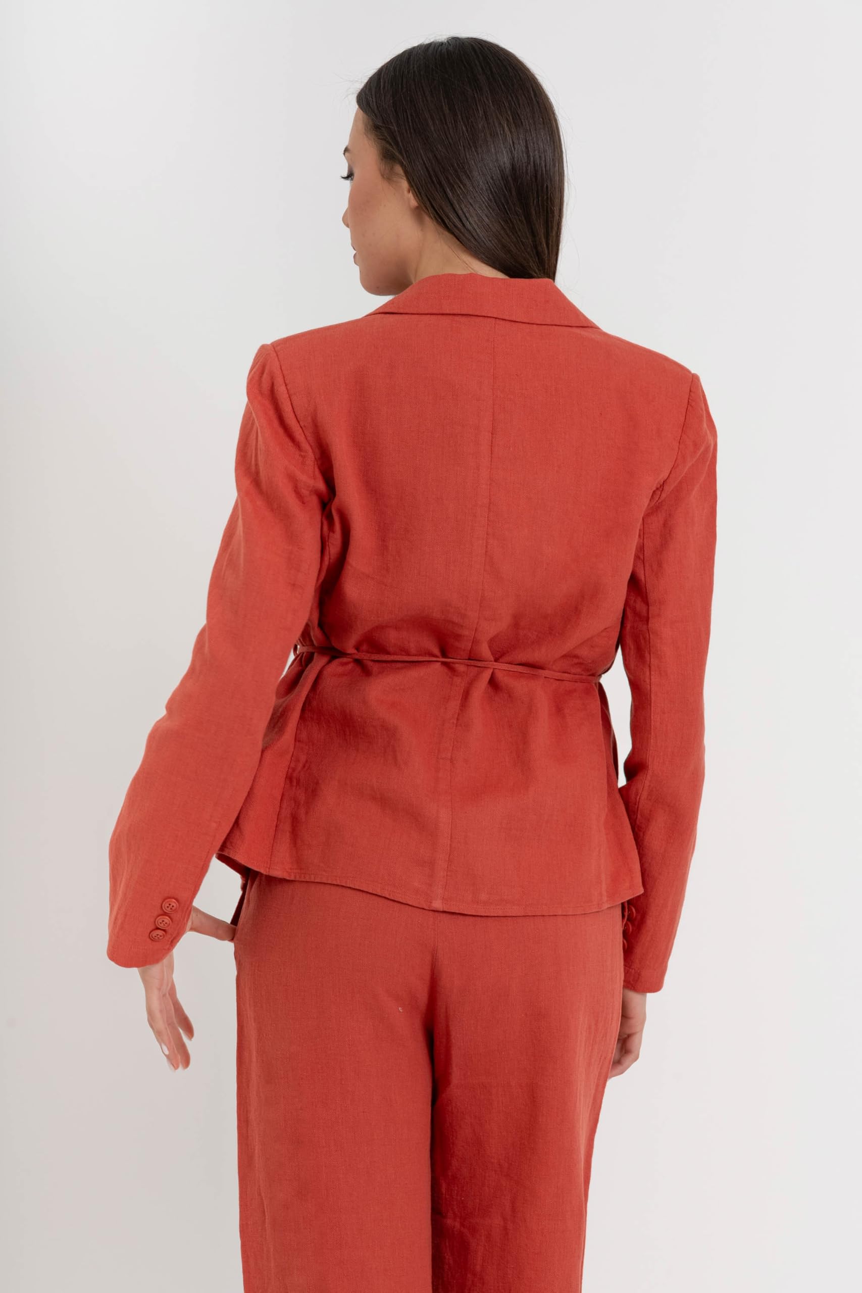 Kocca - Giacca Blazer da Donna in Lino e Cotone con Cintura Donna, Modello: P26RGC9105ABUN0000