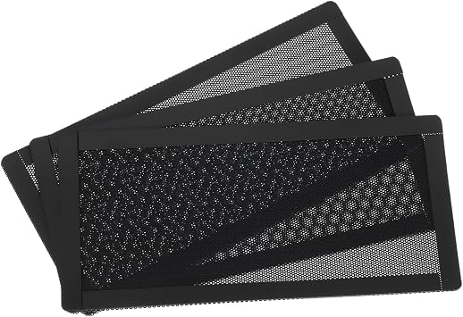 MECCANIXITY 3PCS PC Dust Filter, 200x100mm Magnetic Frame PVC Computer Case Cooler Dustproof Mesh Cover Fan Grills for Computer Chassis Speakers, Black