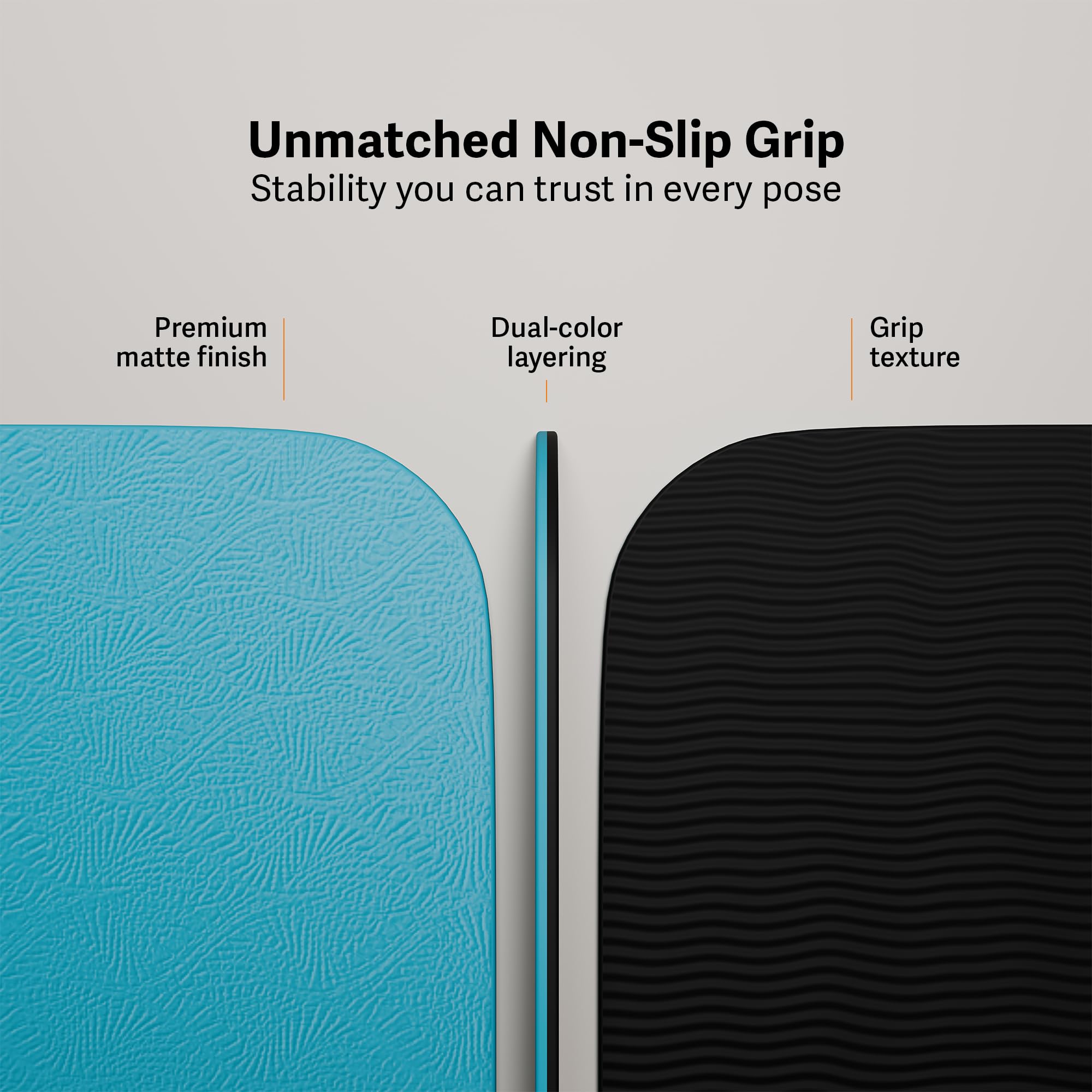 FIT PICK Pro Yoga Mat for Women & Men | High Density TPE Yoga Mat with 6mm Cushion | Non-Toxic, Sweat-Resistant & Double Sided Anti-Slip Exercise Mat | Lightweight & Portable with Carry Bag (Ocean Noir) 1