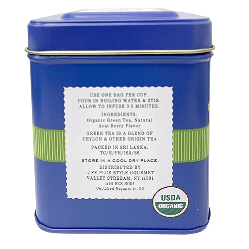 Vista 28 de Té verde de piña de Ceilán orgánico – 50 paquetes – Bolsas de té de hojas de hierbas naturales ricas en antioxidantes – Certificado USDA 100% sin
