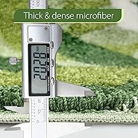 Vista 6 de ZebraSmile Sage Bathroom Rugs Green Leaves Bath Mat Soft & Water Absorbent Bath Rug with Non Slip Back for Wash Basin Shower Room Bathroom Floor