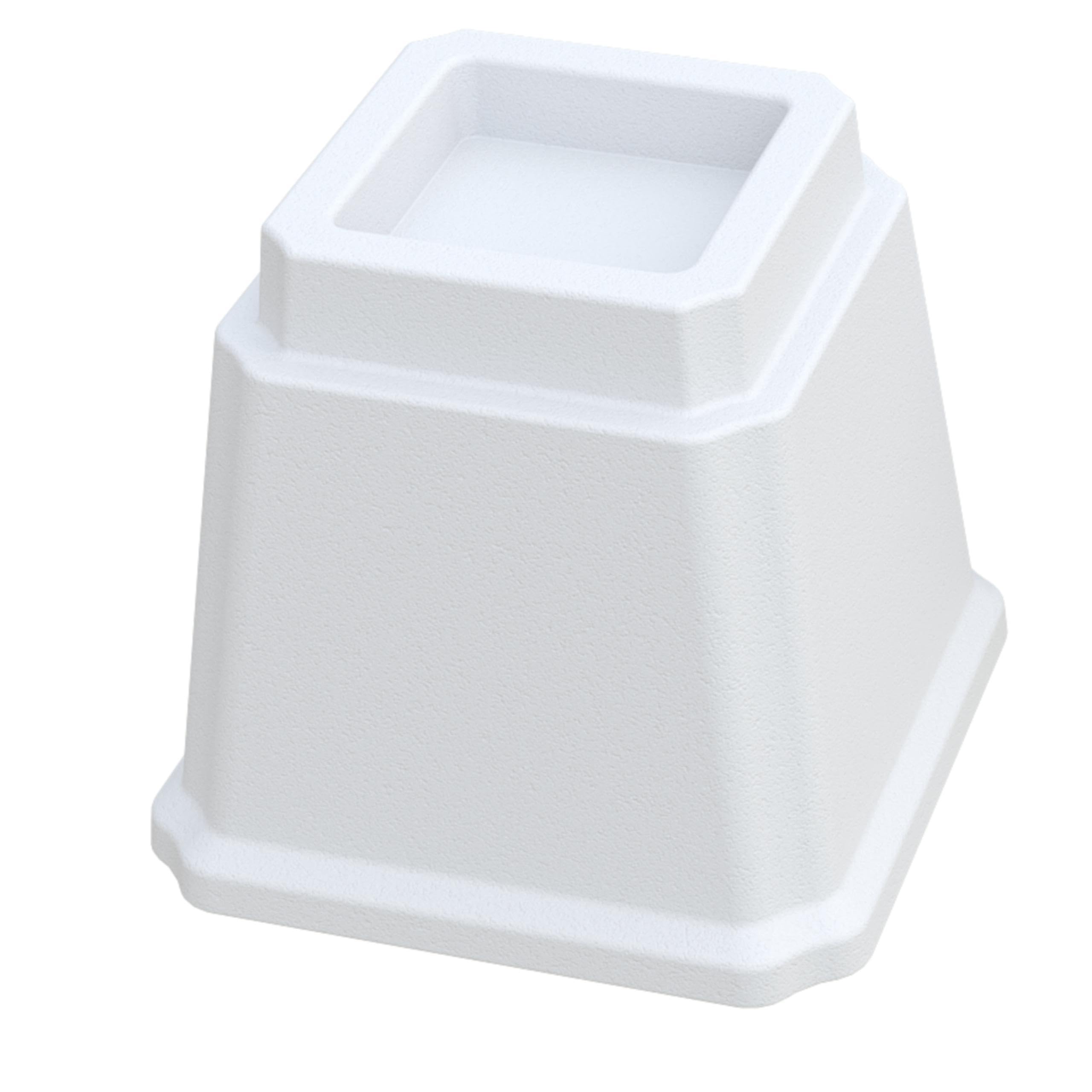 Elevadores de cama de 4 pulgadas, elevadores de cama resistentes, juego de 6 elevadores de muebles de 3 libras para sofá y mesa, color blanco
