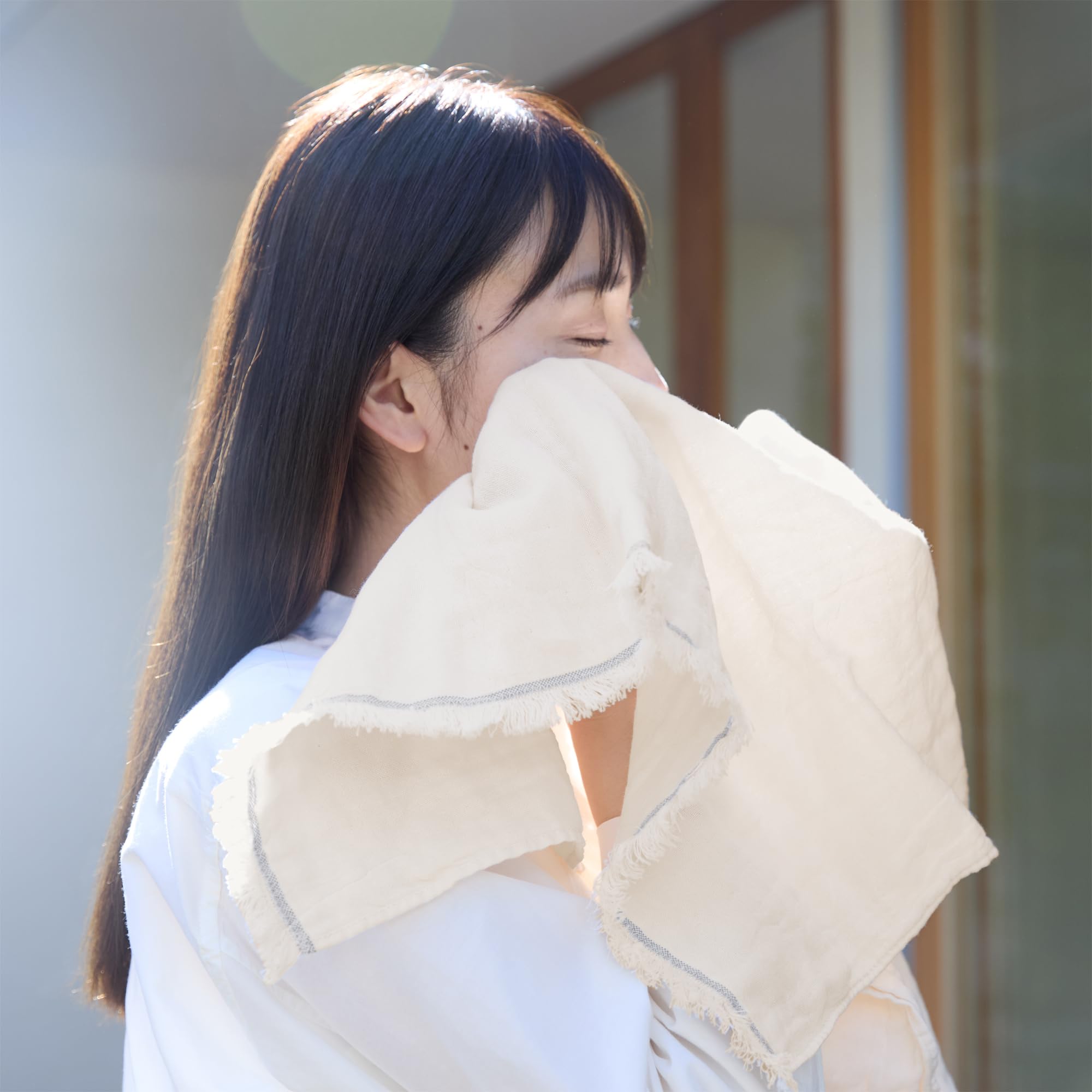 4個セットのシルクと変わらない肌触り洗濯もできる最高です高級サテンシート Amazon｜無印良品 洗いざらしガーゼフェイスタオル・4枚組 34