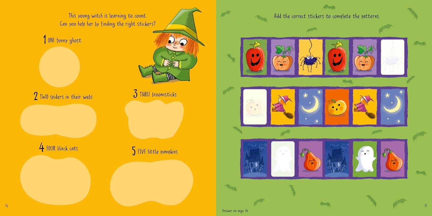 Five Little Pumpkins sticker activity book: More Than 100 Halloween Stickers! image 3