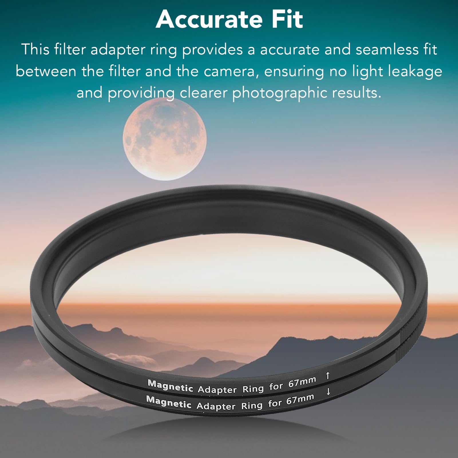 Anello Adattatore Filtro da 67 Mm a 67 Mm, Kit Anello Adattatore Filtro Magnetico a Sgancio Rapido in Lega di Alluminio Pro per Accessori, Filtro Filettato su Filtro Magnetico a