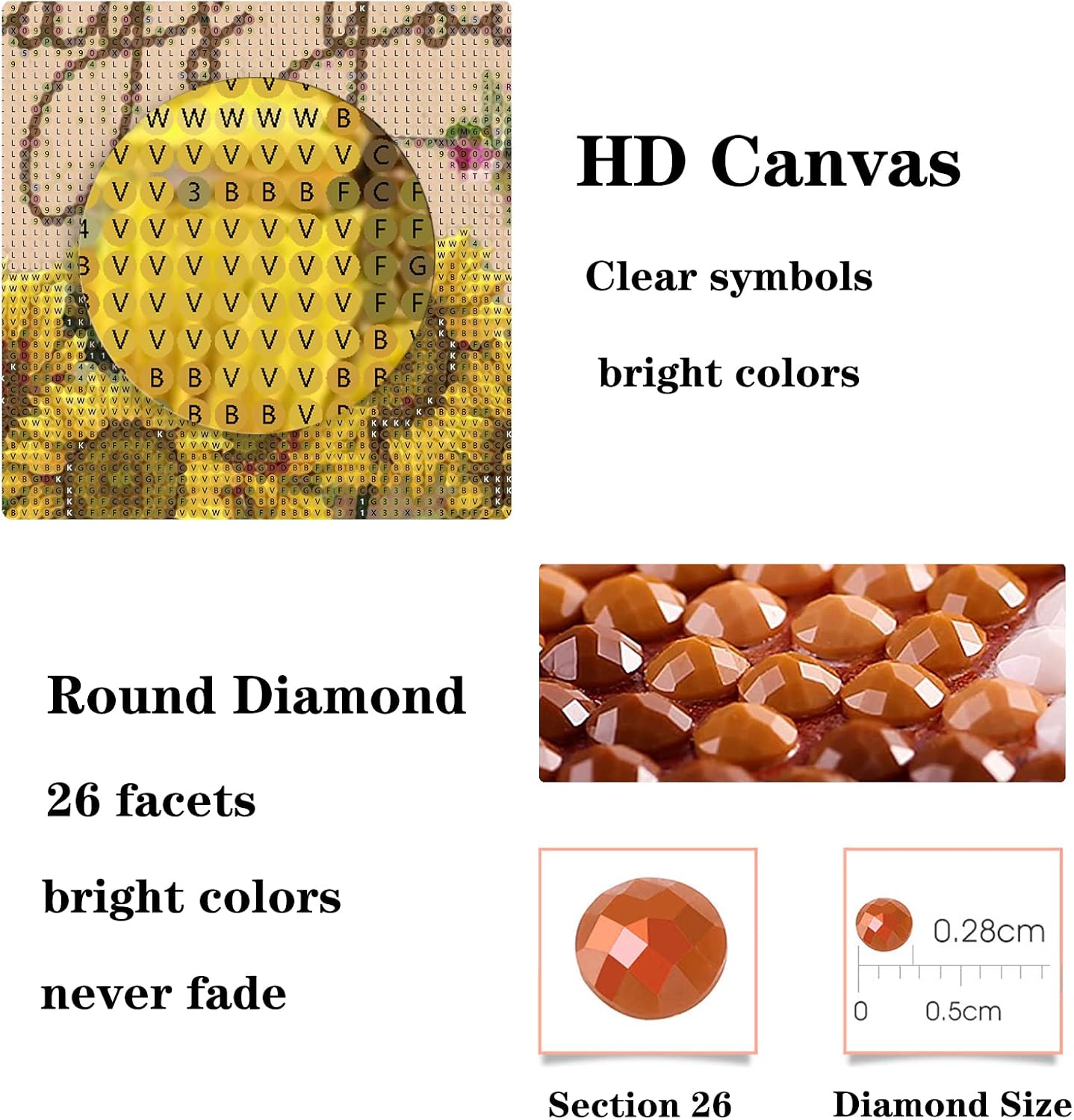 DIY 5D Diamond Painting by Number Kit, Full Round Diamond Crystal Cross Embroidery Art Crafts Sunflower Bird Diamond Arts Craft Decor, （15.7 X 11.8 Inch）
