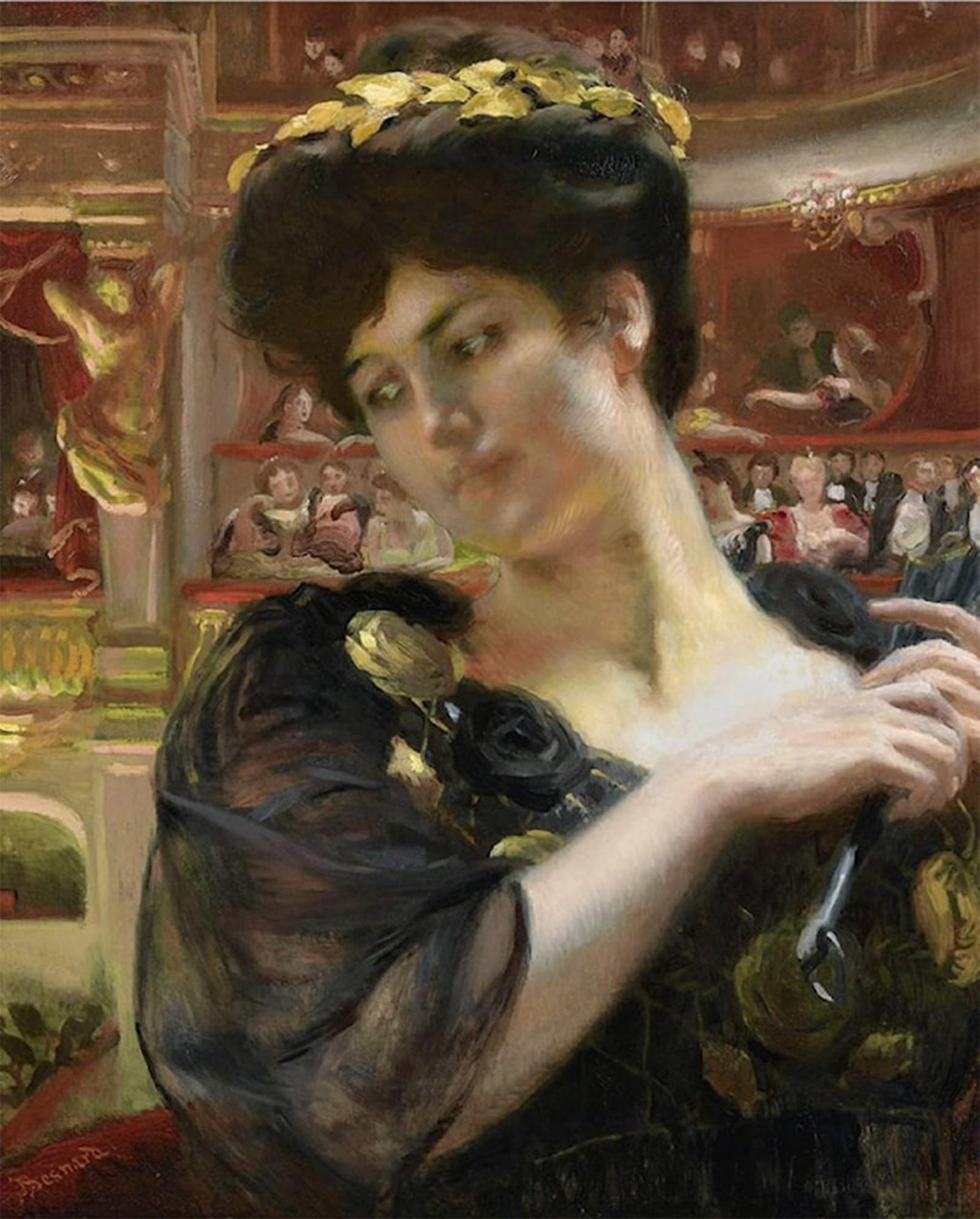 Lienzo de Paul Albert Besnard con acabado vintage para decoración elegante 5