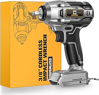 Cordless Impact Wrench Compatible with Dewalt 20V Battery, 250FT-LBS 3/8 inch Compact Impact Gun LED Work Light - 2400RPM Brushless Light-Duty Impact Driver Wrench, Bare Tool