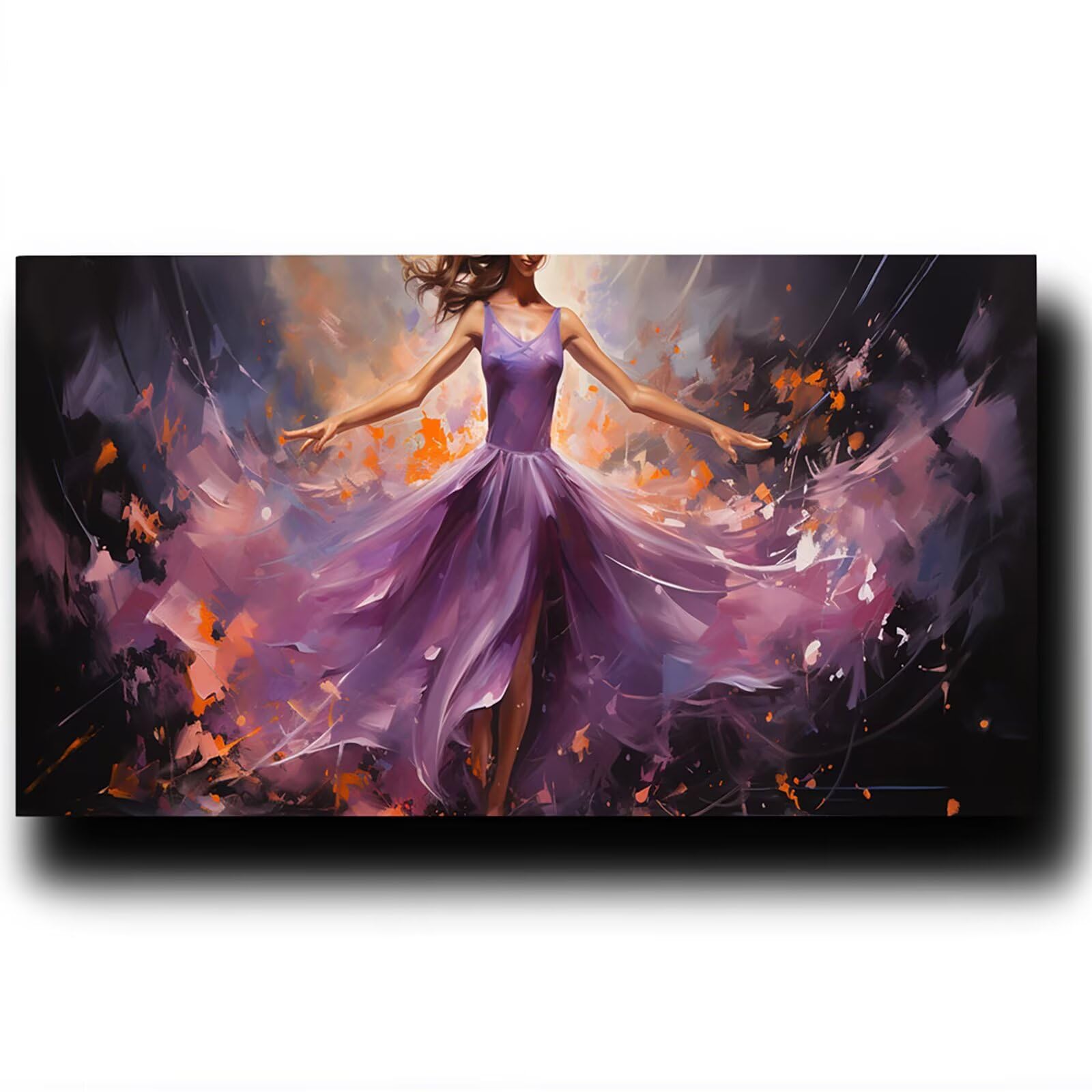 DIY Malen nach Zahlen Erwachsene Frau Malen nach Zahlen ab 7 jahre Mädchen Tanzen Kreativ set für Erwachsene mit Leinwand Acrylfarben set und Pinsel, Bastelset zum Bemalen für Wanddeko 80X160cm 7w-S-2