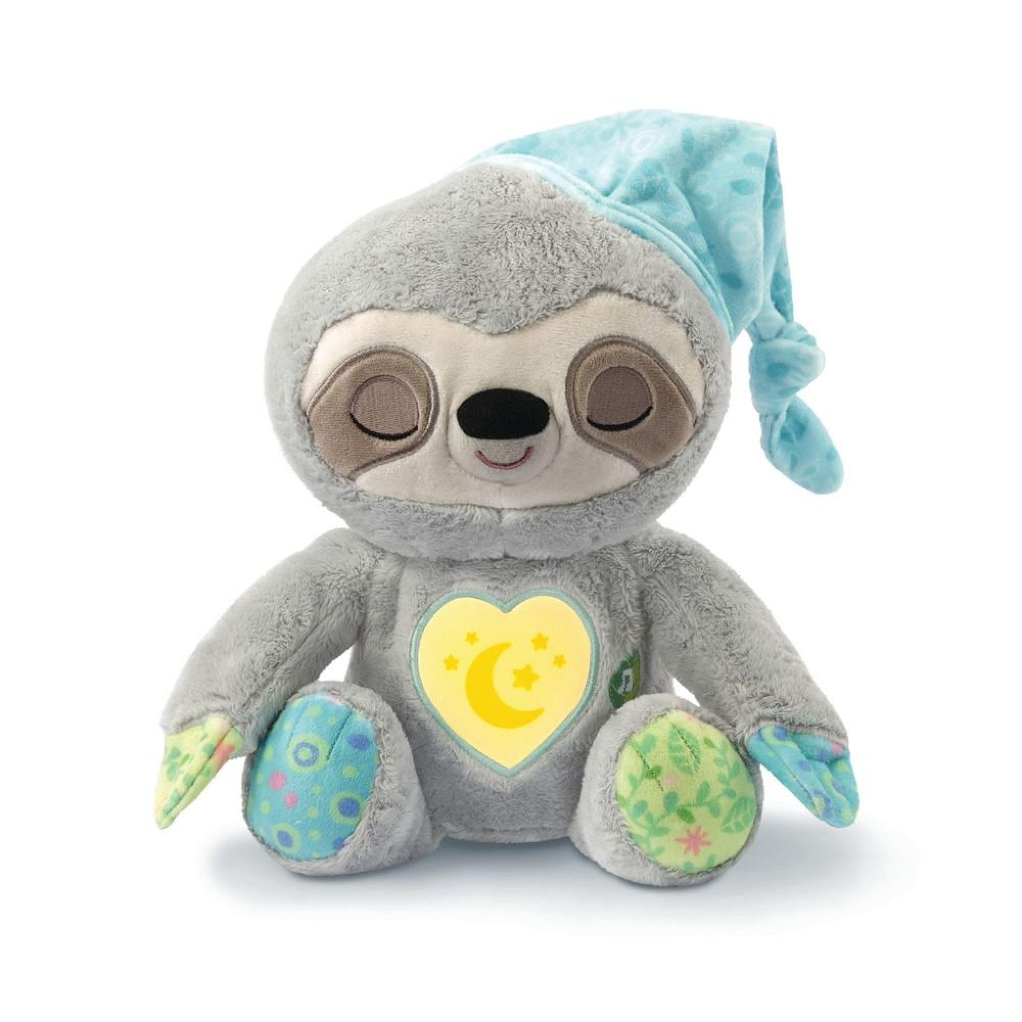 VTech 548205 Mon Paresseux Rêves Merveilleux, Peluche Bébé Interactive et Apaisante, Tête Animée, Veilleuse, Musique Douce, Bruits Blancs et Sons de la Nature, Cadeau de Naissance, Multicolore